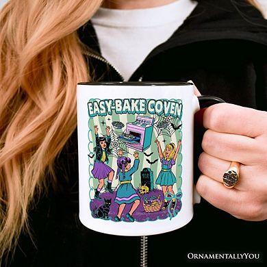 Retro Easy-Bake Coven Horror Movie Mug, Funny Retro Witch Halloween Gift