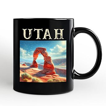 Iconic Delicate Arch Utah State Mug, Arches National Park Landscape Gift and Western Nature Souvenir