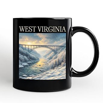 Scenic West Virginia State New River Gorge Bridge Mug, Landscape Appalachian Gift and Souvenir