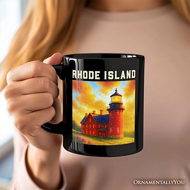 Charming Rhode Island State Southeast Lighthouse Mug, Block Island Coastal Landmark