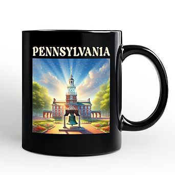 Historic Liberty Bell and Independence Hall Pennsylvania State Mug