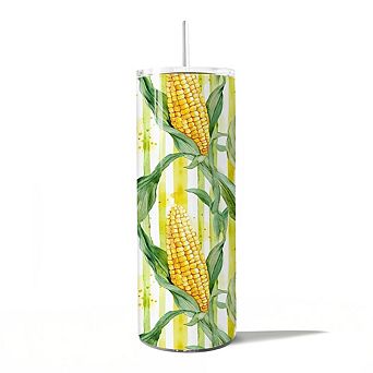 Farm Fresh Corn Pattern 20oz Tumbler With Lid and Stainless Steel Straw
