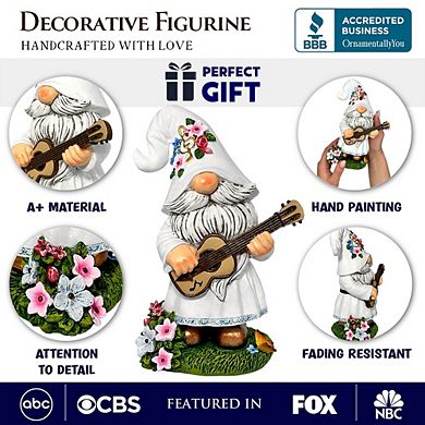 Elegant Serenader Garden Statue, 8" Romantic Musician Figurine Outdoor Decor