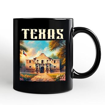 Rustic Texas State Alamo Mug, American Western Charm Gift and San Antonio Historical Souvenir