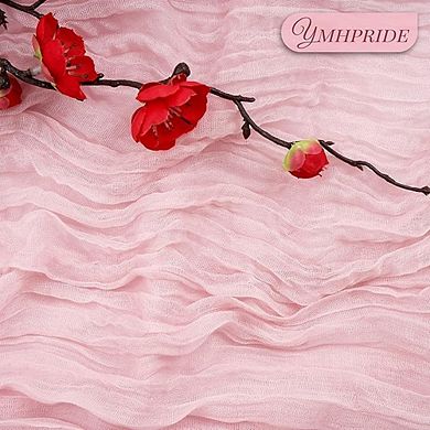 Cheesecloth Table Runner Boho Gauze Semi Sheer Soft Fabric
