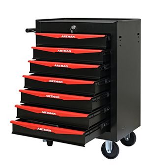 KWPZQEB Rolling Metal Tool Chest with 7 Drawers, 20" Steel Tool Storage Box Organizer