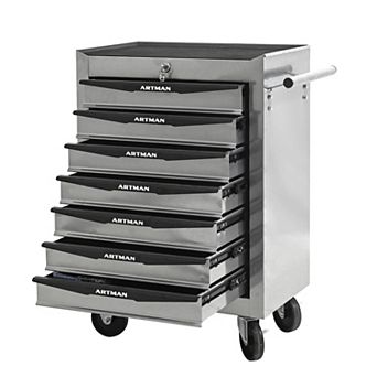 KWPZQEB Rolling Metal Tool Chest with 7 Drawers, 20" Steel Tool Storage Box Organizer