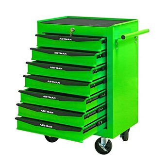 KWPZQEB Rolling Metal Tool Chest with 7 Drawers, 20" Steel Tool Storage Box Organizer