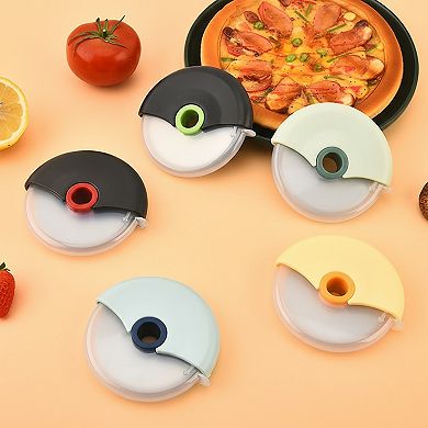 Pizza Cutter Wheel with Protective Cover Compact Handheld Rolling Blade Kitchen Cutting Tool