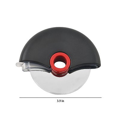 Pizza Cutter Wheel with Protective Cover Compact Handheld Rolling Blade Kitchen Cutting Tool