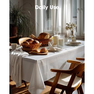 Disposable Plastic Tablecloth 8-Pack Leakproof Sturdy Cover
