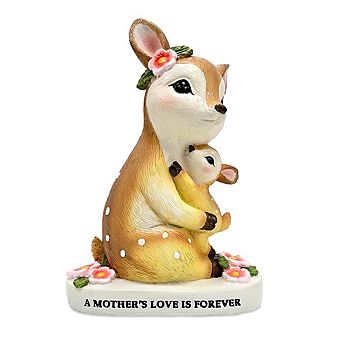 Mother's Love Sentimental Deer and Fawn Figurine, 7" Tabletop Statue and Encouraging Gift for Mom