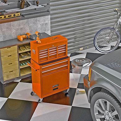 KWPZQEB 8-Drawer Tool Storage Cabinet with Wheels, Steel Portable Tool Box for Garage, Warehouse