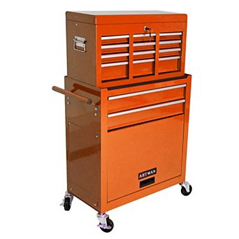 KWPZQEB 8-Drawer Tool Storage Cabinet with Wheels, Steel Portable Tool Box for Garage, Warehouse