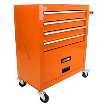 KWPZQEB Rolling Metal Tool Chest with 4 Drawers, 24.25"W Steel Multi-Functional Wheels Tool Trolley