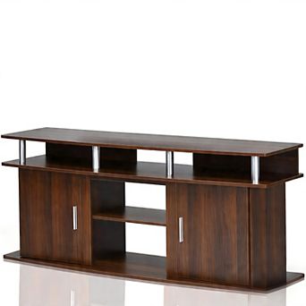 63 Inch Tv Stand Entertainment Center With Fireplace Space And Storage