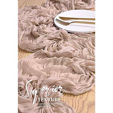 Soft Gauze Cheesecloth Table Runner, Decorative for Weddings & Parties