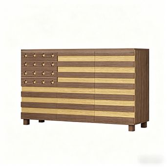 KWPZQEB 55.12" Buffet Sideboard Cabinet with 3 Doors & 2 Drawers, Versatile Kitchen Storage Cabinet