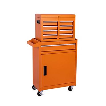 KWPZQEB Tool Chest with 5 Drawers, Rolling Tool Storage Cabinet with Adjustable Shelf for Garage