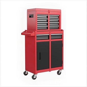 KWPZQEB Tool Chest with 5 Drawers, Rolling Tool Storage Cabinet with Adjustable Shelf for Garage