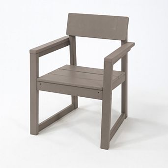 KWPZQEB HDPE Modern Outdoor Garden Armchairs with Backrest