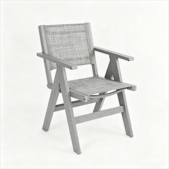 KWPZQEB Outdoor HIPS Woven Seat Dining Chair with High Backrest & Armrest for Barbecues, Meals