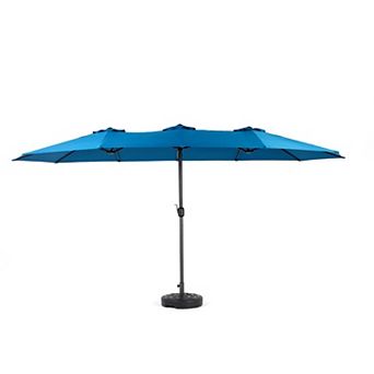 KWPZQEB 178.35Inch Large Rectangular Double Sided Outdoor Umbrella with Crank