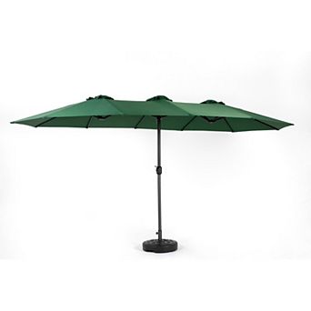 KWPZQEB 178.35Inch Large Rectangular Double Sided Outdoor Umbrella with Crank