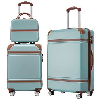 KWPZQEB Spinner Suitcase Set of 3, Hardshell Luggages with TSA Lock & Cosmetic Case