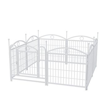 KWPZQEB 24 Inch 8 Panels Metal Dog Pen Pet Dog Fence Outdoor Exercise Pen with Doors for Dogs