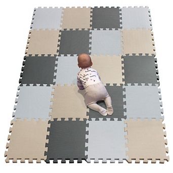 20 Tiles 30cm EVA Foam Interlocking Puzzle Play Mat 1cm Thick Baby Floor Mat