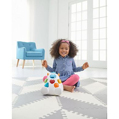 Play Mat Interlocking Foam Floor Tiles 70"x56" Triangle Puzzle Baby Play Mat Grey Cream