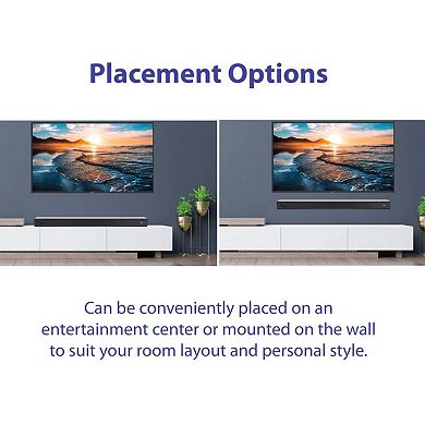 Supersonic 31.5-Inch 60W Bluetooth Soundbar