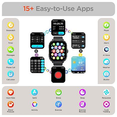 HyperGear FIT X2 Smartwatch and Fitness Tracker