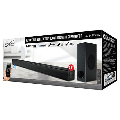 Supersonic 35" Optical Bluetooth Soundbar and Subwoofer