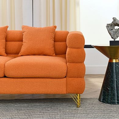 KWPZQEB 81Inch Oversized 3 Seater Sectional Sofa with 3 Pillows & Deep Seating for Living Room