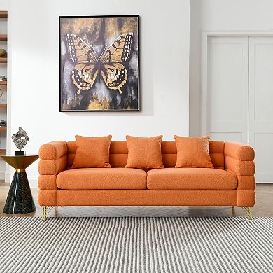 KWPZQEB 81Inch Oversized 3 Seater Sectional Sofa with 3 Pillows & Deep Seating for Living Room