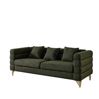 KWPZQEB 81Inch Oversized 3 Seater Sectional Sofa with 3 Pillows & Deep Seating for Living Room