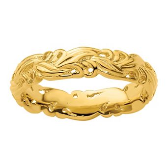 Stacks & Stones Sterling Silver Vine Scrollwork Stackable Band Ring