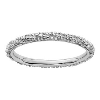 Stacks & Stones Sterling Silver Stackable Textured Ring