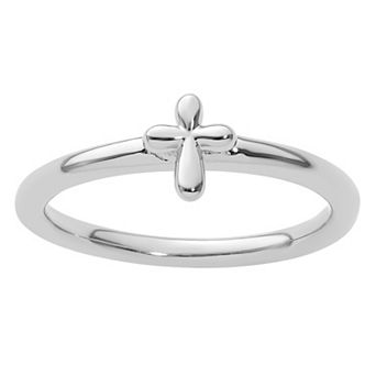 Stacks & Stones Sterling Silver Stackable Cross Ring