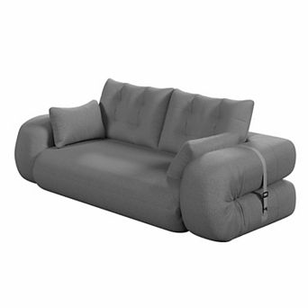 KWPZQEB 78.7Inch Multi-Functional Foldable Sofa Bed, 3-in-1 Teddy Fabric Foam Sofa for Living Room