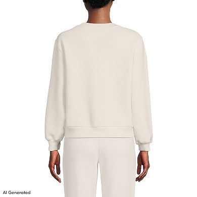 Women's Lands' End Long Sleeve Serious Sweats Cardigan Sweatshirt