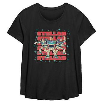 Plus Size Disney / Pixar's Toy Story 5 Buzz Lightyear Stellar Flowy Graphic Tee