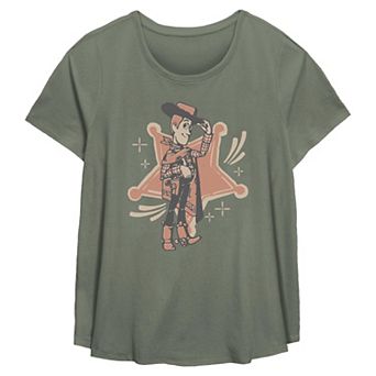 Plus Size Disney / Pixar's Toy Story 5 Woody Sheriff Flowy Graphic Tee