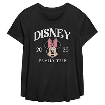 Plus Size Disney's Minnie Mouse Family Trip 2026 Flowy Graphic Tee