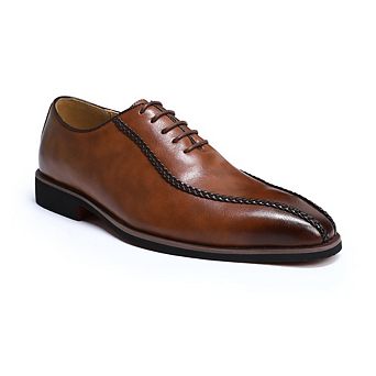 Men's Oxford Dress Shoes - Pointed Toe Braided Detail Business Formal Shoes