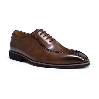 Men's Oxford Dress Shoes - Pointed Toe Braided Detail Business Formal Shoes