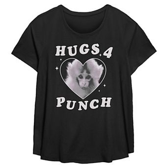 Plus Size Hugs 4 Punch Flowy Graphic Tee
