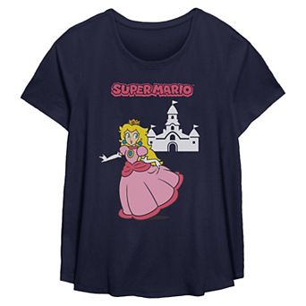 Plus Size Super Mario™ Princess Peach Castle Flowy Graphic Tee